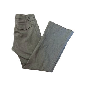 GAP Hipslung Fit Grey Back Pocket Flap Wide Leg Dress Pant Trouser 30